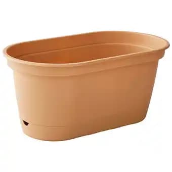 Ecloz - Jardinière à Réserve d'eau L'Autonome Havane 40cm