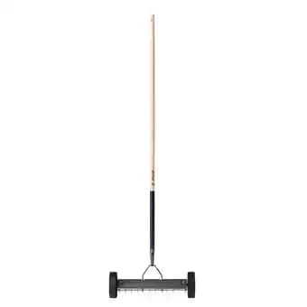 Ecloz - Scarificateur à roue avec manche en bois L.1,50 m
