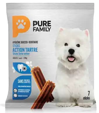 Pure Family - chien stick dentaire tartre