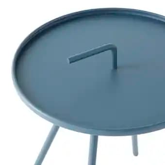 Table d'appoint de jardin acier bleu caraïbes