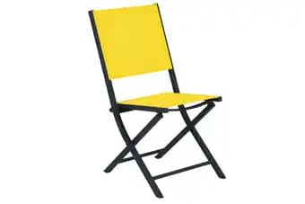 ECLOZ - Chaise de jardin pliante Dani jaune