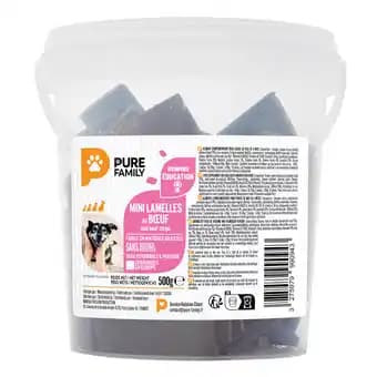 PURE FAMILY chien éducation mini lamelles boeuf 500g