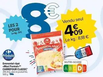 Carrefour - emmental râpé maxi forma classic