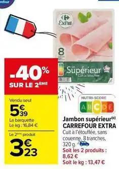 Carrefour - jambon supérieur extra