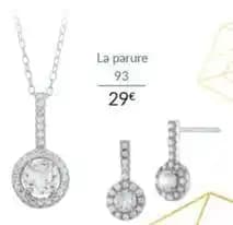 La vie en or - paure collier + boucles d'oreilles argent