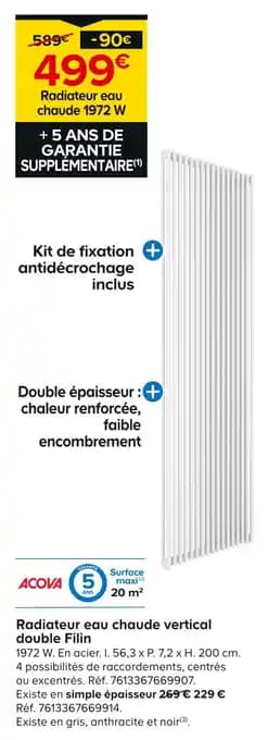 Promotion Exclusives de Radiateur à eau chaude : Découvrez l'Offre incontournable