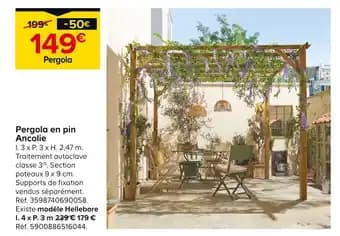 Pergola en pin Ancolie