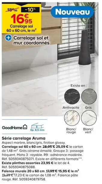 GoodHome Série carrelage Aruma