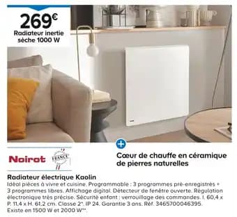 Noirot Radiateur électrique Kaolin