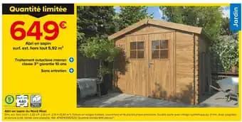 Abri en sapin du Nord Nissi