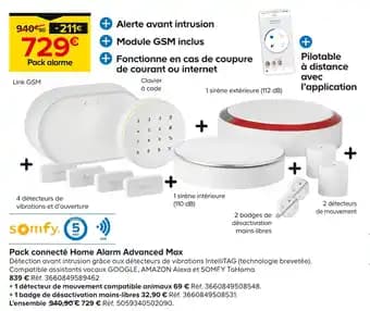 SOMFY Pack connecté Home Alarm Advanced Max