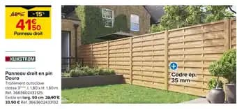 KLIKSTROM Panneau droit en pin Douro