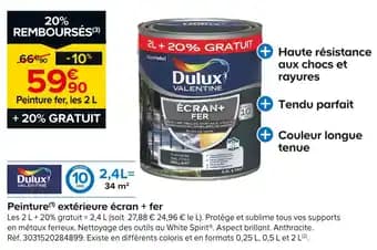 Dulux VALENTINE Peinture(1) extérieure écran + fer