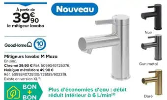 GoodHome Mitigeurs lavabo M Maza