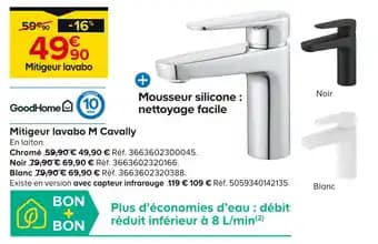 GoodHome Mitigeur lavabo M Cavally