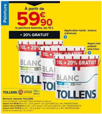 TOLLENS Peinture blanche