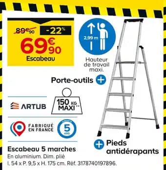 ARTUB Escabeau 5 marches