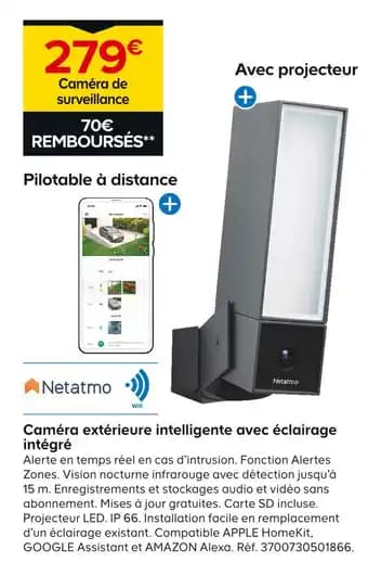 Netatmo Caméra extérieure intelligente avec éclairage intégré