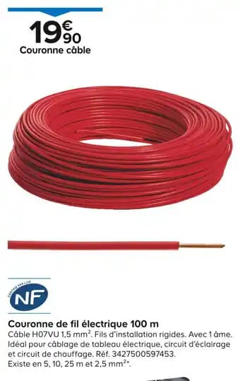 Couronne de fil électrique 100 m