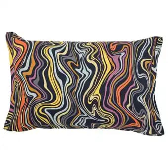 Klippnejlika Housse de coussin, bleu foncé/multicolore, 40x58 cm