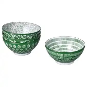 Entusiasm Bol, à motifs/vert, 12 cm