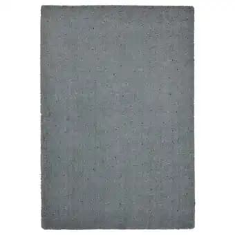 Spentrup Tapis, poils hauts, gris clair-turquoise/à pois, 160x230 cm