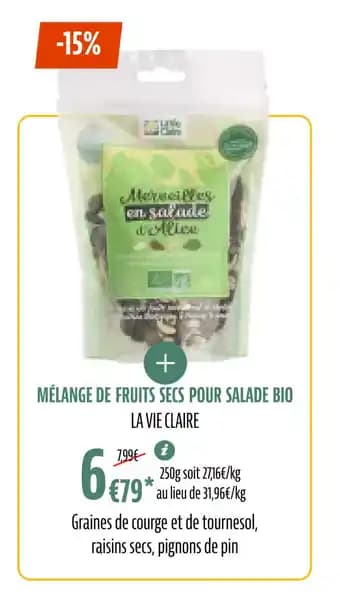 MÉLANGE DE FRUITS SECS POUR SALADE BIO