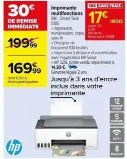 Hp - imprimante multifonctions smart tank 5105