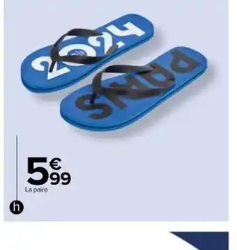 Tongs adulte des jeux olympiques de paris 2024