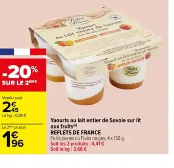 Yaourts au lait entier de Savoie sur lit aux fruits(n)