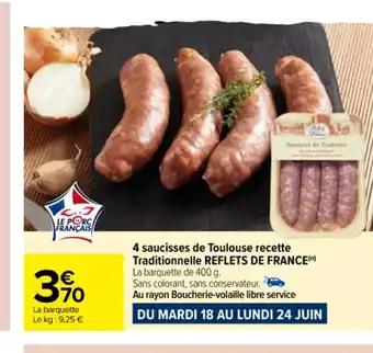 4 saucisses de Toulouse recette