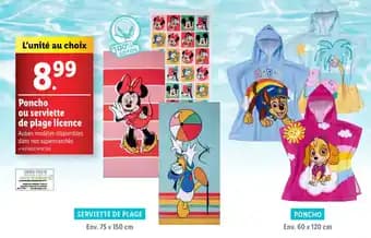 Poncho ou serviette de plage licence