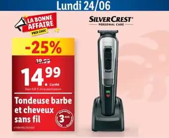 Tondeuse barbe et cheveux sans fil