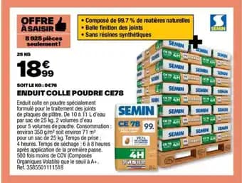 ENDUIT COLLE POUDRE CE78