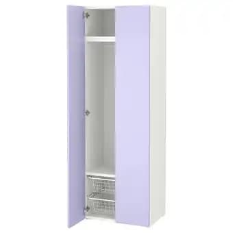 SmÅstad Armoire-penderie, blanc/mauve, 60x42x181 cm