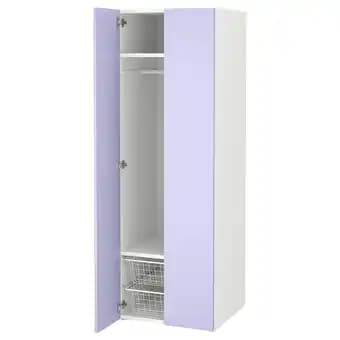 SmÅstad / platsa Armoire-penderie, blanc/mauve, 60x57x181 cm