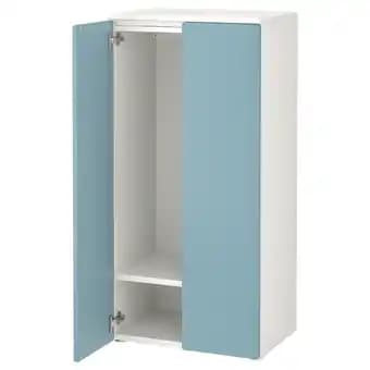 SmÅstad / platsa Armoire-penderie, blanc/bleu, 60x42x123 cm