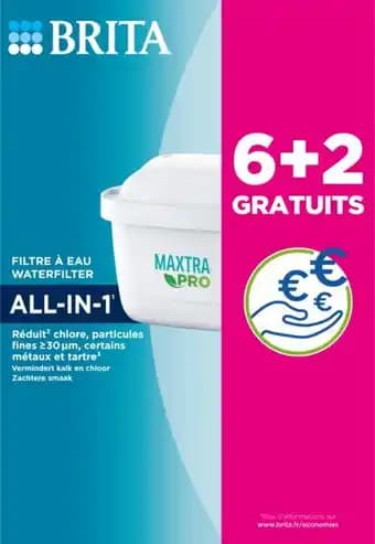 BRITA Pack de 6 filtres à eau + 2 offerts MAXTRA PRO All-in-1