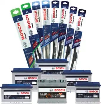 BOSCH SUR TOUTES LES BATTERIES AUTO ET BALAIS ESSUIE-GLACES BOSCH