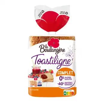 LA BOULANGÈRE Pain de mie Toastiligne Sans sucres ajoutés