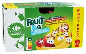 CARREFOUR CLASSIC' Gourdes aux fruits sans sucres ajoutés Maxi Pack