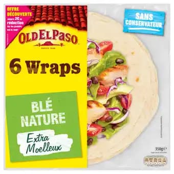 OLD EL PASO Wraps blé nature Offre découverte