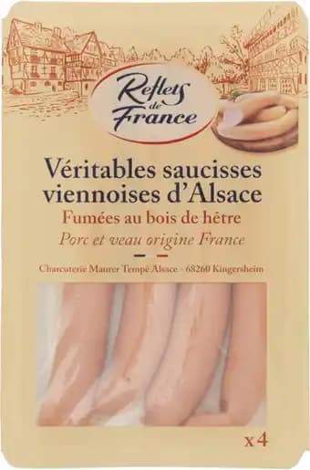 REFLETS DE FRANCE Saucisses viennoises d'Alsace