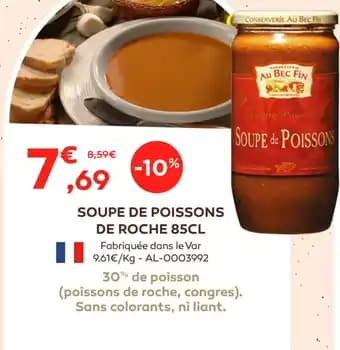 SOUPE DE POISSONS DE ROCHE 85CL