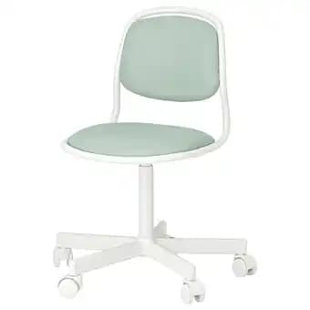 ÖrfjÄll Chaise de bureau enfant, blanc/vissle vert clair