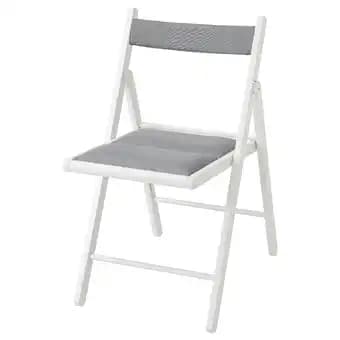 FrÖsvi Chaise pliante, blanc/knisa gris clair