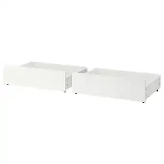 Malm Rangement pr lit haut, blanc, 200 cm