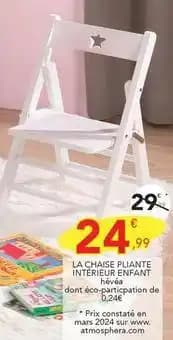 La chaise pliante intérieur enfant