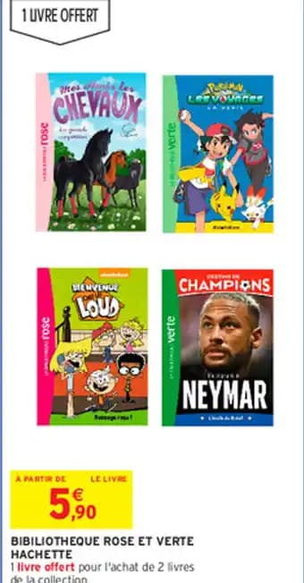 BIBILIOTHEQUE ROSE ET VERTE HACHETTE