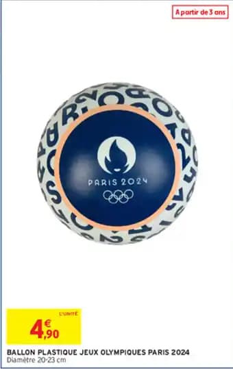 BALLON PLASTIQUE JEUX OLYMPIQUES PARIS 2024